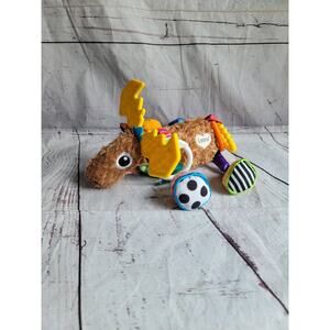Lamaze Clip & Go Mortimer the Moose Activity Rattle Toy Plush Teether Crib Toy